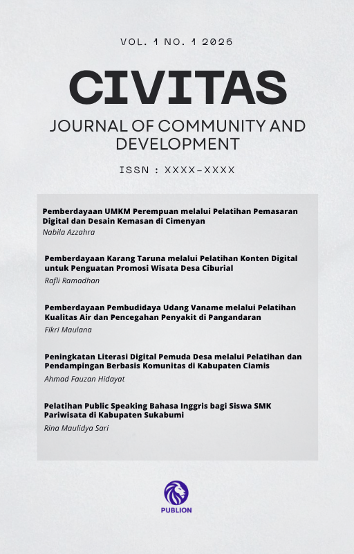					View Vol. 1 No. 1 (2026): Civitas: Journal of Community and Development
				