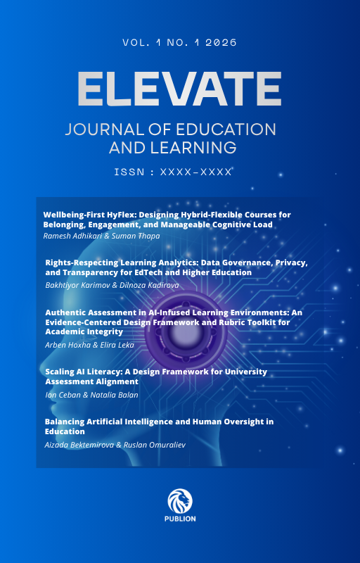 					View Vol. 1 No. 1 (2026): Elevate: Journal of Education and Learning 
				